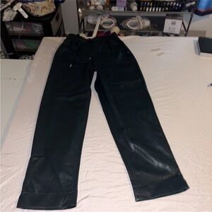 Women's Green leather pants A new day XS